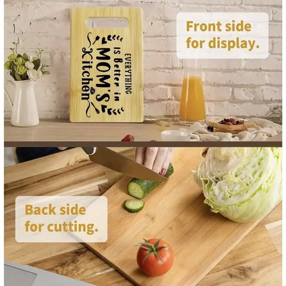 Bamboo Cutting Board Gift For Mom, Everything Is Better In Moms Kitchen